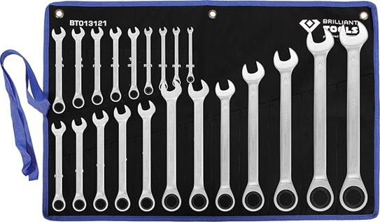 BT013121 Juego de llaves de boca cerrada con carraca 21 piezas 6 Brilliant precio venta información promoción