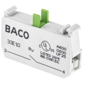 33E10 Baco Bloque de Contactos 1 NA 600V terminal tornillo