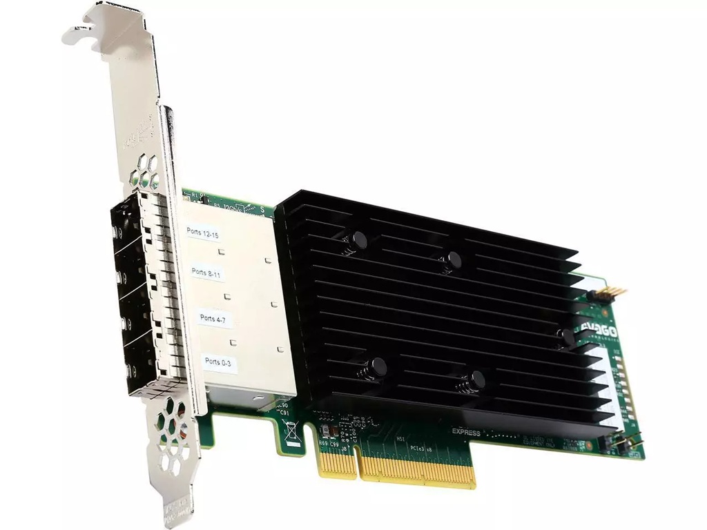 SAS9305-16E LSI Controlador SATA SAS de 12 Gbps PCIe x8 IT SFF-8644 Broadcom