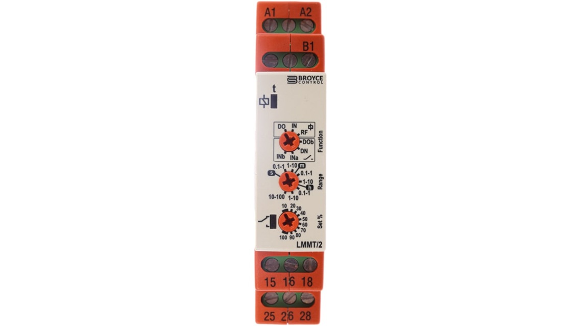 Relé temporizador Multifunción Carril DIN Broyce LMMT 12-230V AC DC