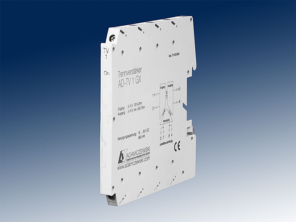 Amplificador de Aislamiento AD-TV 1 GX 0-10V Carril DIN 6.2mm