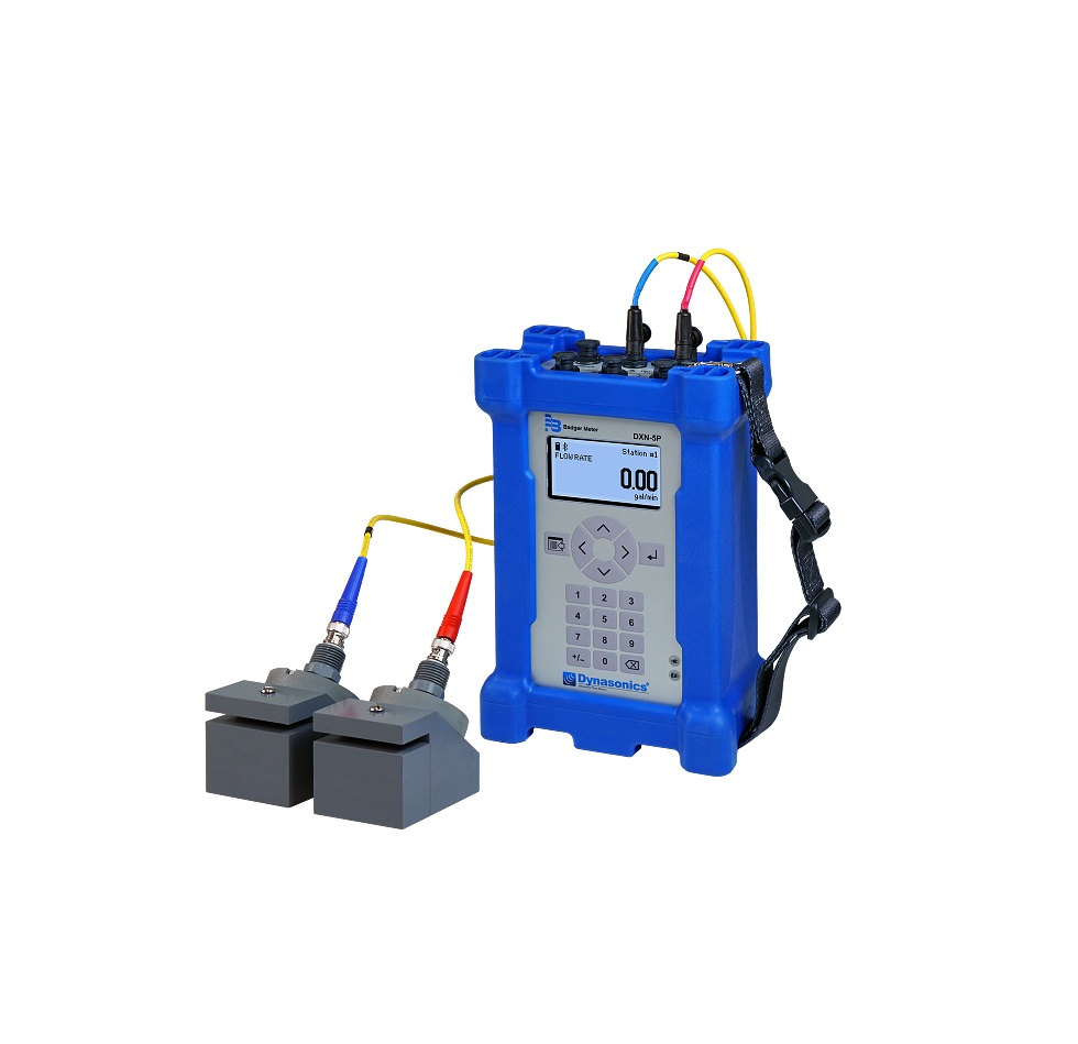Medidor de flujo ultrasónico portátil DXN-5P, Rango 1219 mm, Temp. -40...121° C