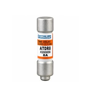 Fusible ATDR8 de retardo de tiempo clase CC 8A 600 VCA 300 VCC 200 kA Terminal Amp-Trap 2000